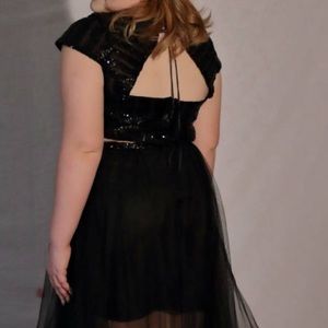 2 piece black gown